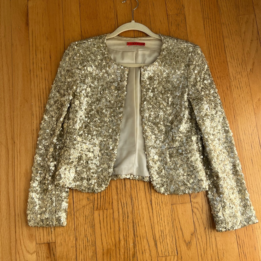 Alice + Olivia vintage sequin jacket